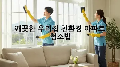 깨끗한 우리집, 친환경 아파트 청소법