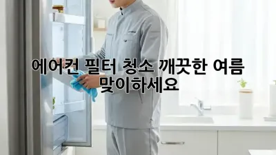 에어컨 필터 청소, 깨끗한 여름 맞이하세요!